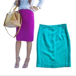 The Limited Teal Stretch Pencil Skirt